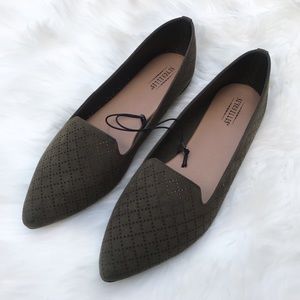 Seychelles Dark Green Laser Cut Flats